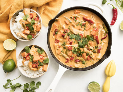 Thai-Style Chicken and Sweet Potato Yellow Curry